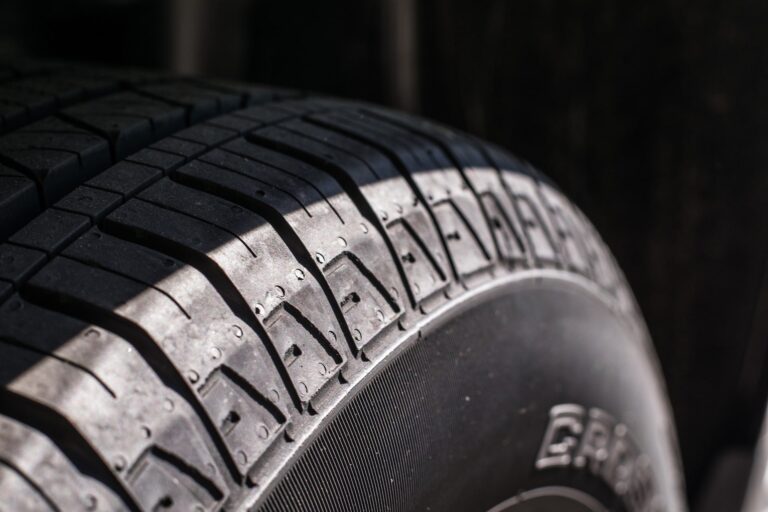 Detailed view of a winter tire